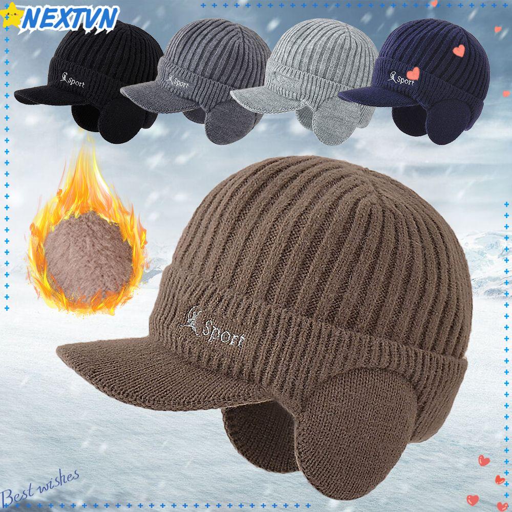 Mũ Len Che Tai Giữ Ấm Khi Đạp Xe / Trượt Tuyết Cho Nam