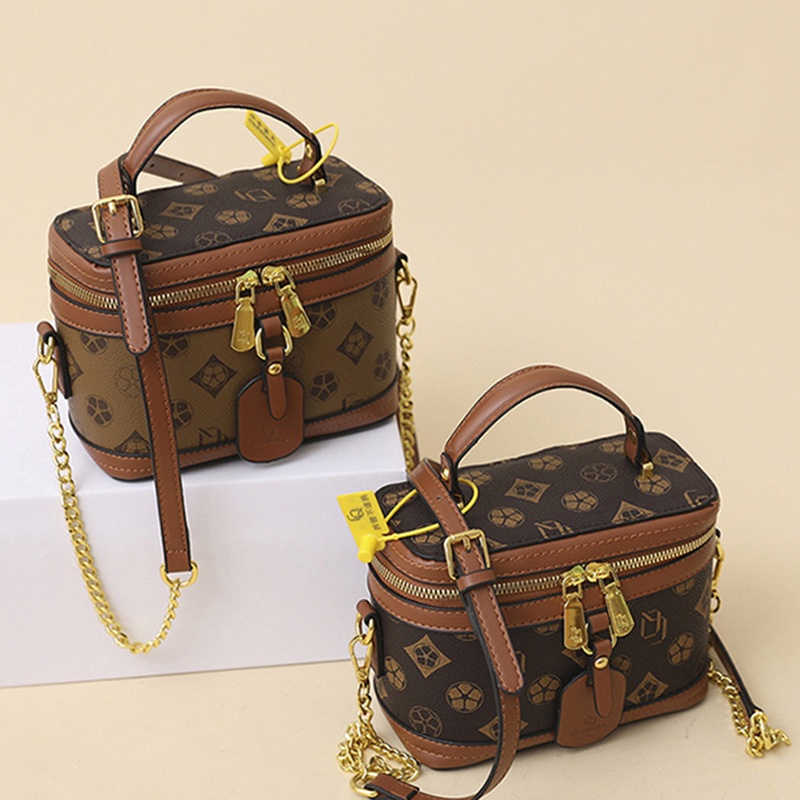 Túi Đựng Mỹ Phẩm Cỡ Nhỏ In Họa Tiết Kiểu retro Thời Trang Cao Cấp Cho Nữ