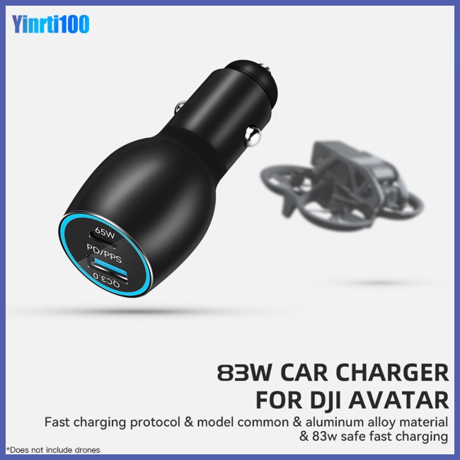 Tẩu Sạc Nhanh Yinrti 83w Cổng Kép Cho Dji Mavic3 / avata