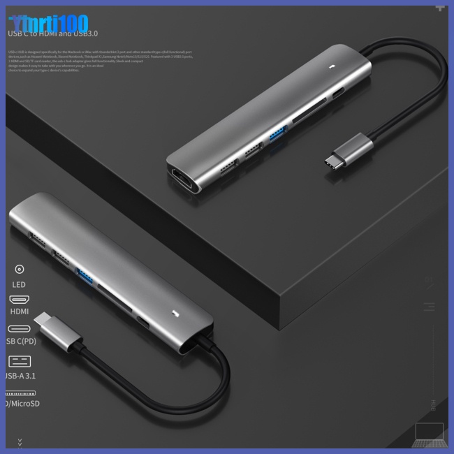 Bộ Chia Cổng Sạc Usb 3.0 Type-c Đa Năng Cho Laptop