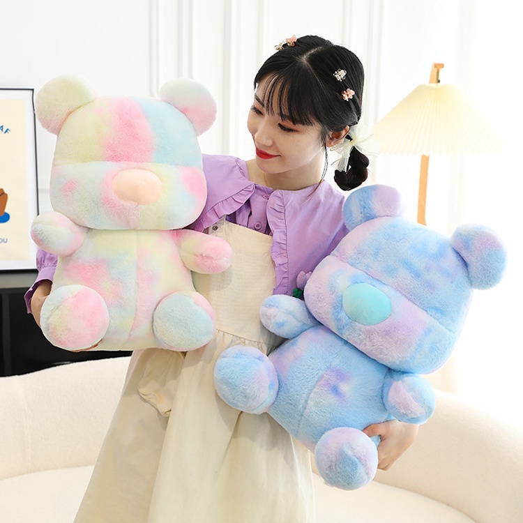 Gấu Bông Nhuộm Màu Kiểu Hoạt Hình Dễ Thương Dùng Làm Quà Tặng Sinh Nhật Cho Bạn Gái