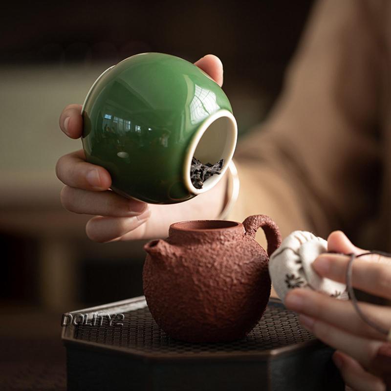 Bộ 2 Hũ Đựng Trà Bằng Sứ Cao 9.5cm