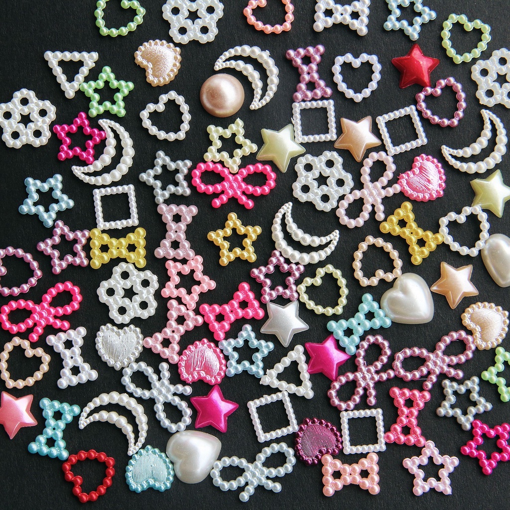 10pcs/Túi Hạt Ngọc Trai Giả Bằng ABS Dùng Trang Trí Móng Tay DIY