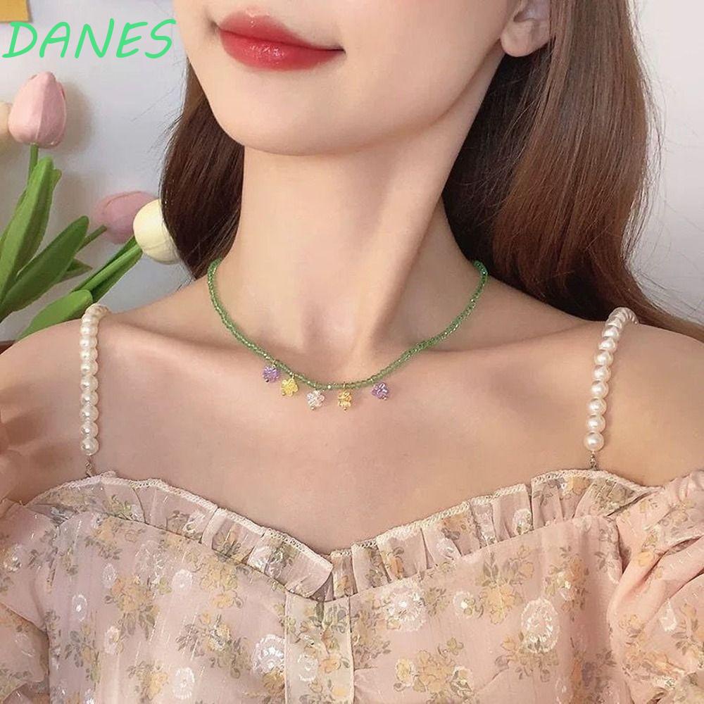 Vòng cổ Hạt Resin Nhiều Màu Sắc Phong Cách Hàn Quốc Dành Cho Nữ