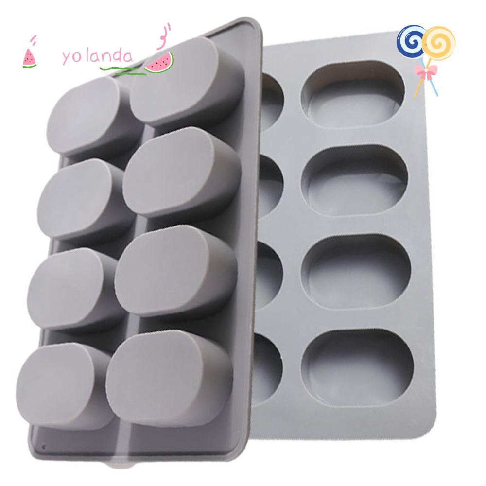 Khuôn Silicone Tạo Hình Làm Xà Phòng Hình 3D 8 Ngăn DIY