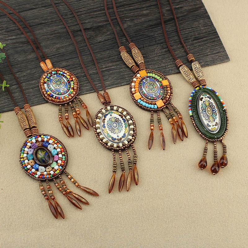 1 Vòng cổ Dài Phong Cách Bohemia Cho Nam Và Nữ