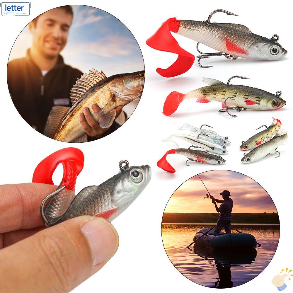 Mồi Câu Cá Giả Hình Chữ T Bằng Nhựa Luya Mềm Mại