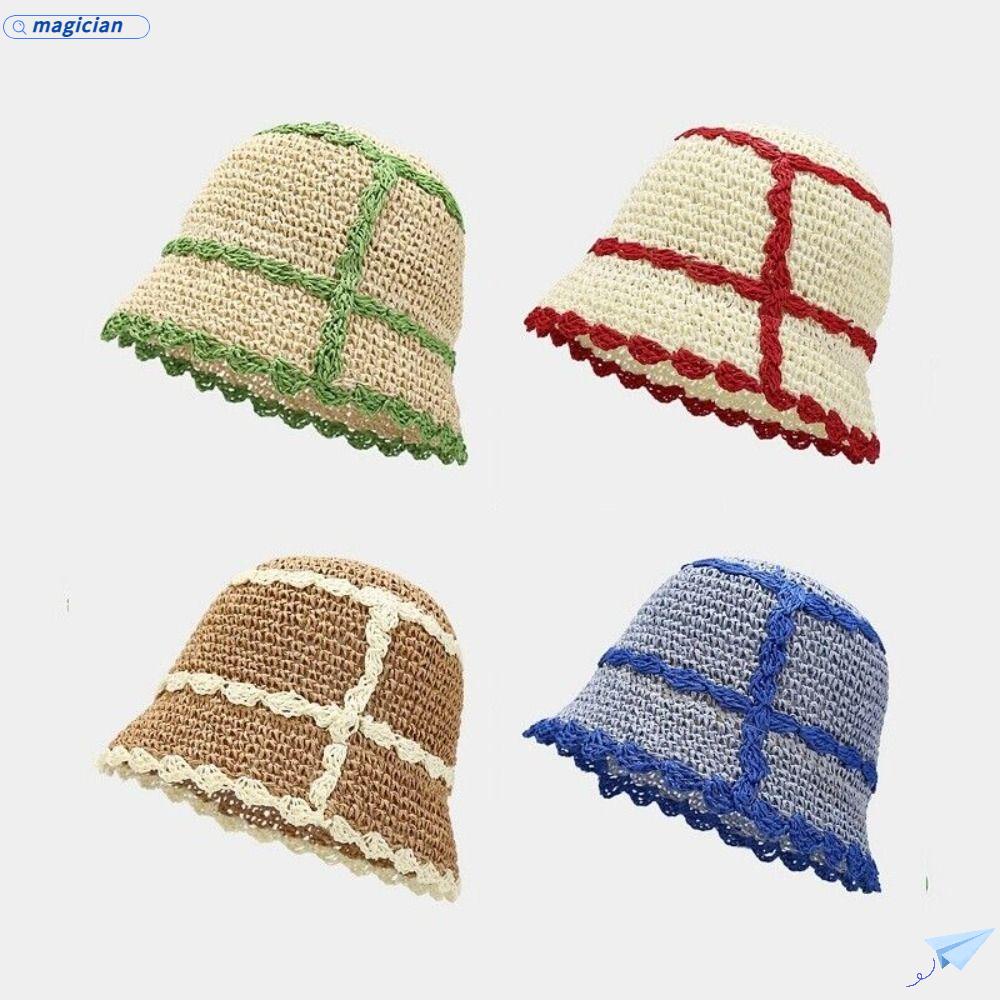 MAG Nón Tai Bèo Đan Cói Phong Cách Retro Bốn Mùa