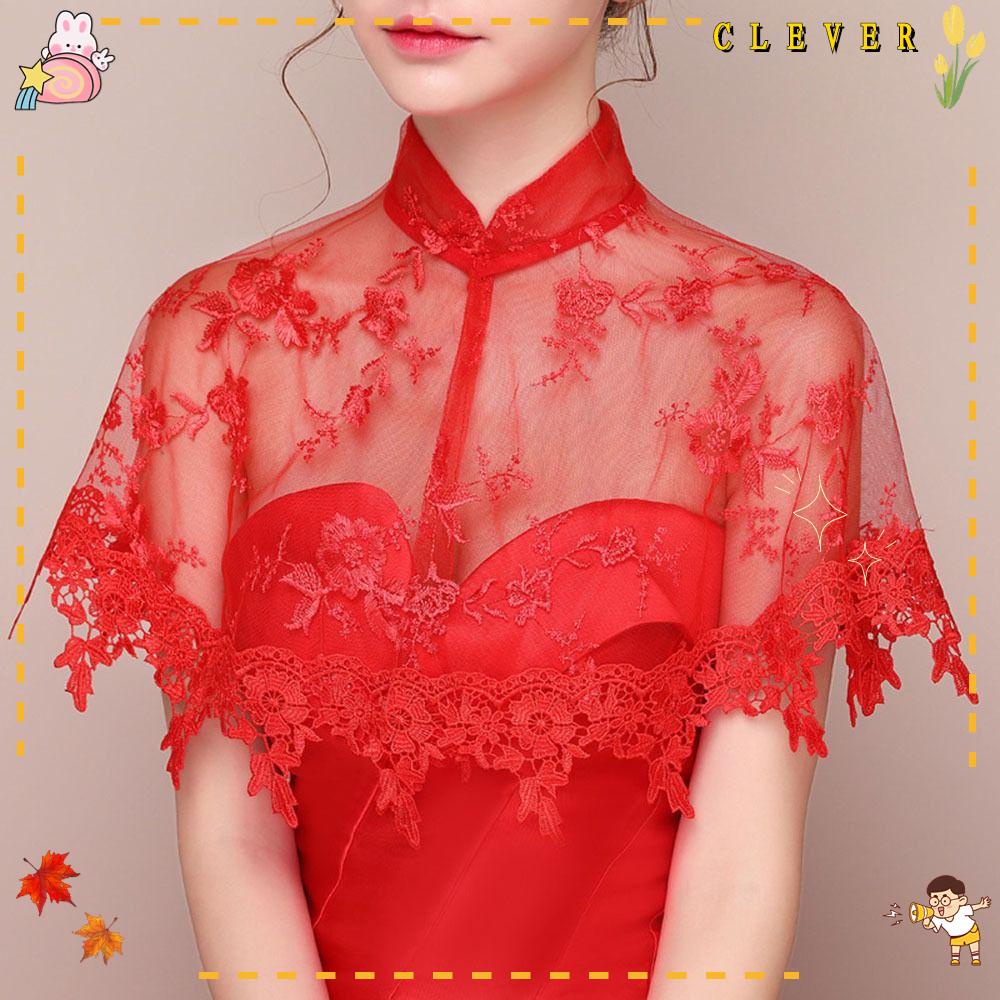 Khăn Choàng Vải Tuyn Cho Cô Dâu Ngày Cưới