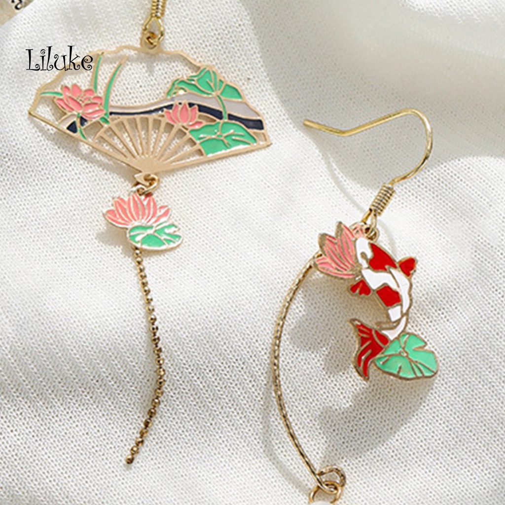 1 Đôi Bông Tai Dáng Dài Đính Ngọc Trai Nhân Tạo Và Hoa Xinh Xắn Dễ Thương