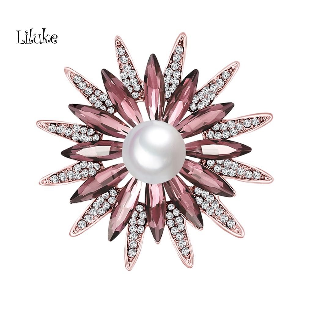 Ghim Cài Áo Hợp Kim Đính Đá Kiểu Dáng Hình Học Độc Đáo