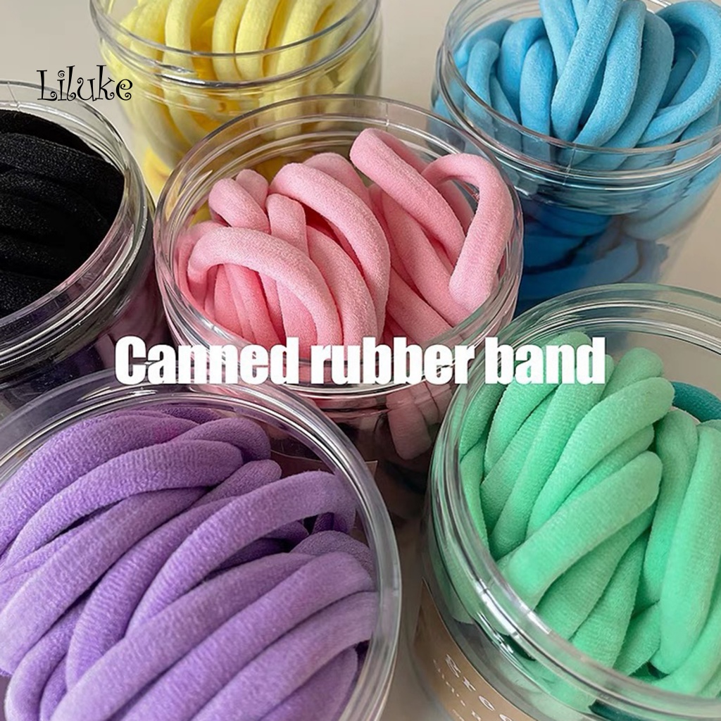 Hộp 50 Dây Buộc Tóc Nhiều Màu Sắc Thời Trang Cho Nữ