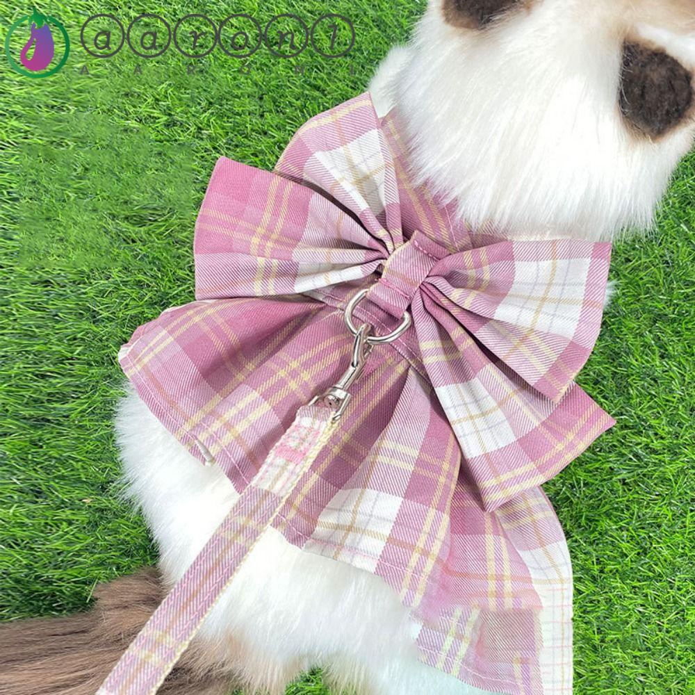 Đai Dắt Thú Cưng Đi Dạo Chống Lạc Thoáng Khí Có Nơ Hình Chữ I Aron1