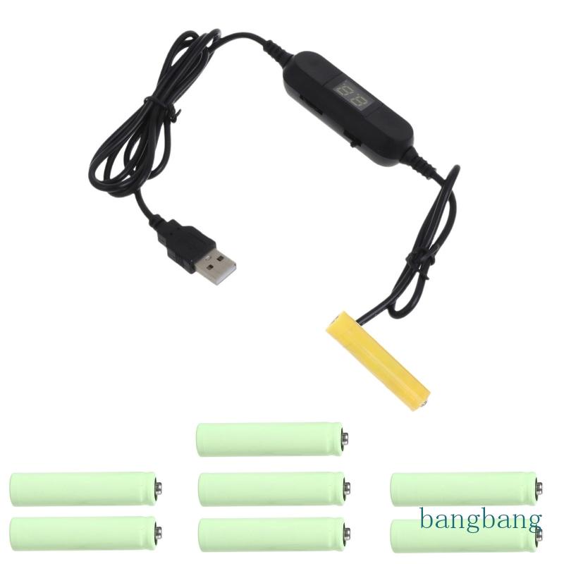 Bộ Chuyển Đổi Nguồn Điện USB Với Công Tắc On Off Thay Thế 1-8 Pin LR3 AAA
