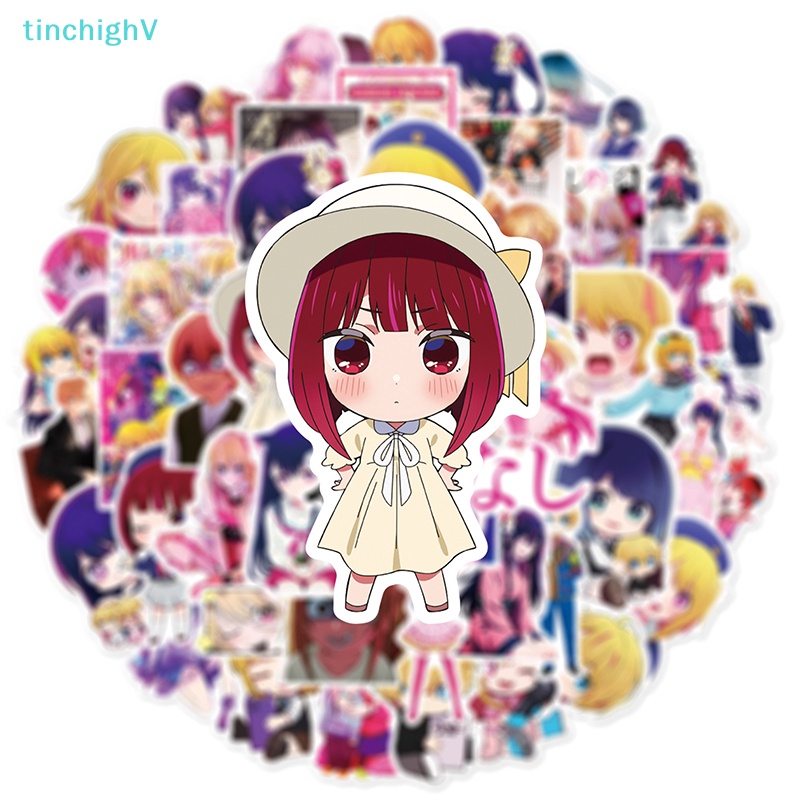 [TinchighV] 50 Nhãn Dán Hoạt Hình Oshi no Ko Anime Trang Trí Laptop Xe Hơi Ván Trượt [Mới]