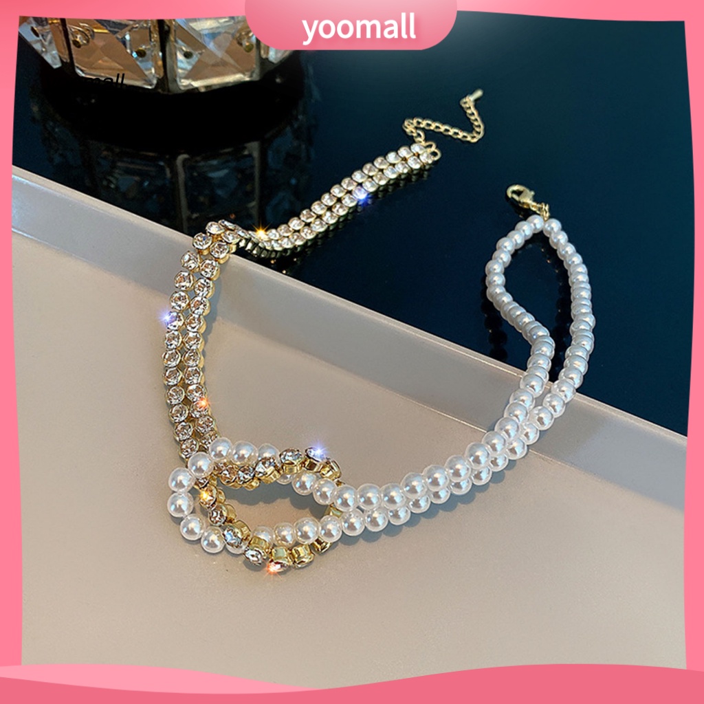 Dây Chuyền Hai Lớp Đính Ngọc Trai Nhân Tạo Thời Trang Dành Cho Nữ