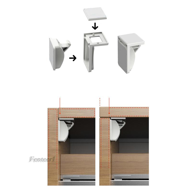 [Fenteer1] Khóa Ngăn Kéo Tủ An Toàn Dễ Lắp Đặt Cho Trẻ Em