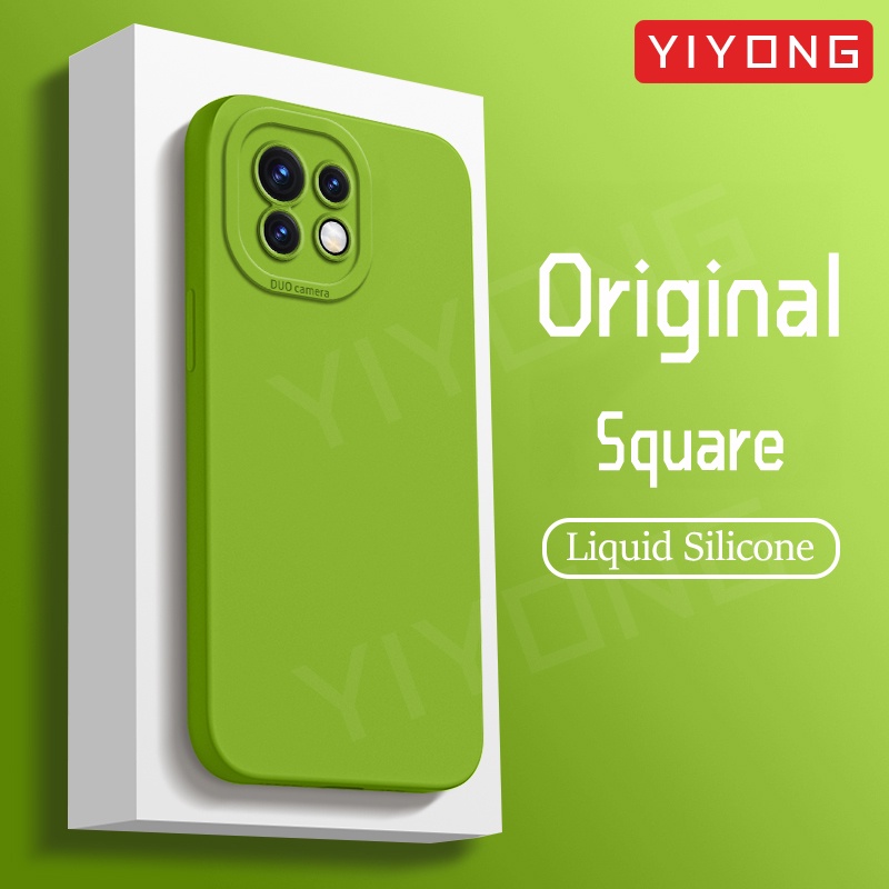 Ốp Lưng Mi11 Lite YIYONG Vuông Silicon Lỏng Mềm Dành Cho Xiaomi Mi 11 12 Pro 12X 12T Xiomi Mi12 Mi12