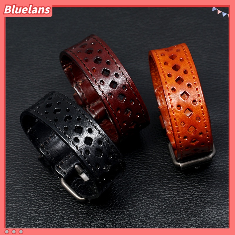 Vòng Đeo Tay Da Bò Phong Cách Cổ Điển Cá Tính Dành Cho Nam