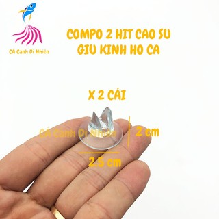 Bộ 2 chân hít cao su giữ kính ngăn hồ cá
