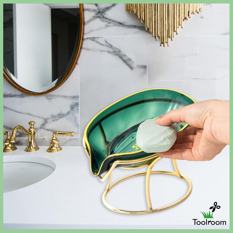 Khay Đựng Xà Phòng Có Giá Đỡ Bằng Sắt Tiện Dụng Cho Nhà Bếp / Phòng Tắm