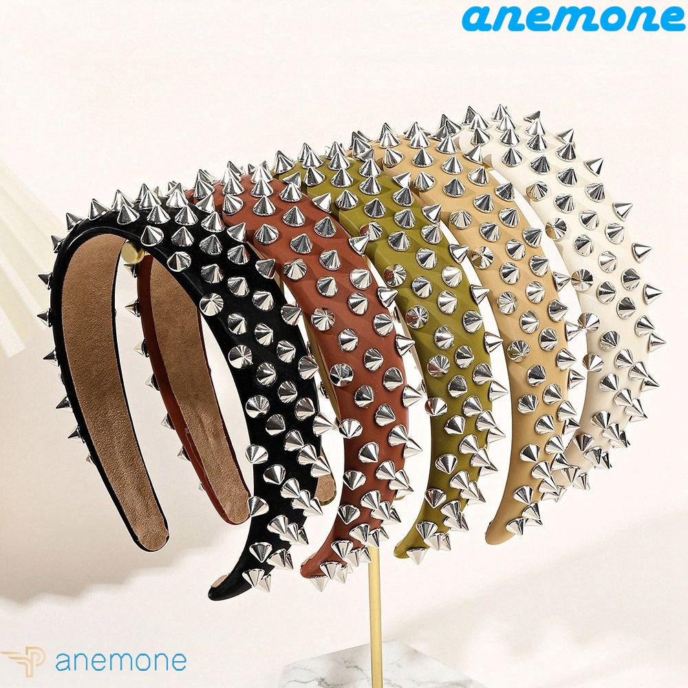 Băng Đô Cài Tóc Bằng Hợp Kim Đính Đinh Tán Phong Cách Hàn Quốc Cho Nữ