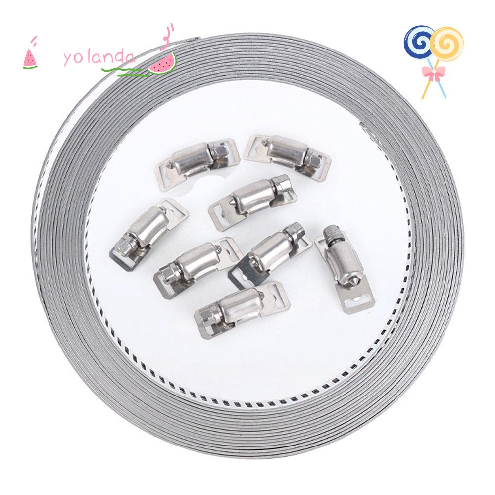 Kẹp Ống Cắt Tỉa Bằng Thép Không Gỉ 304 Có Thể Điều Chỉnh Với Đai Ốc Cố Định Mạnh Hơn Dành Cho Đường Ống Duct