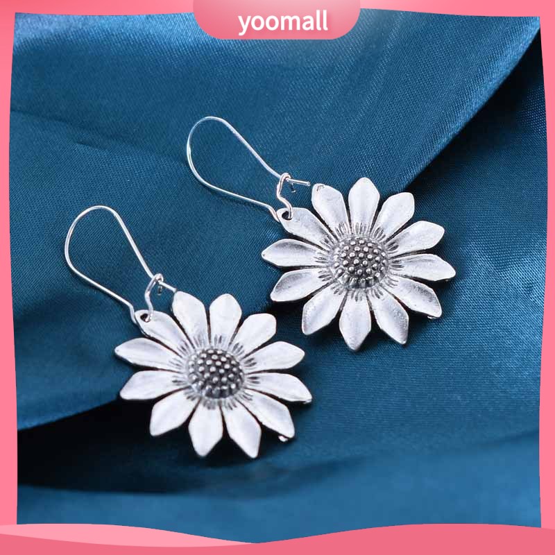 [YM] Bông Tai Hoa Hướng Dương Ba Chiều Phong Cách Bohemian Cổ Điển Mới