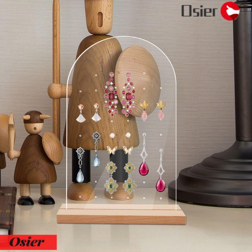 OSIER1 Bộ 1 2 Giá Đỡ Trưng Bày Trang Sức Bằng Acrylic Trong Suốt