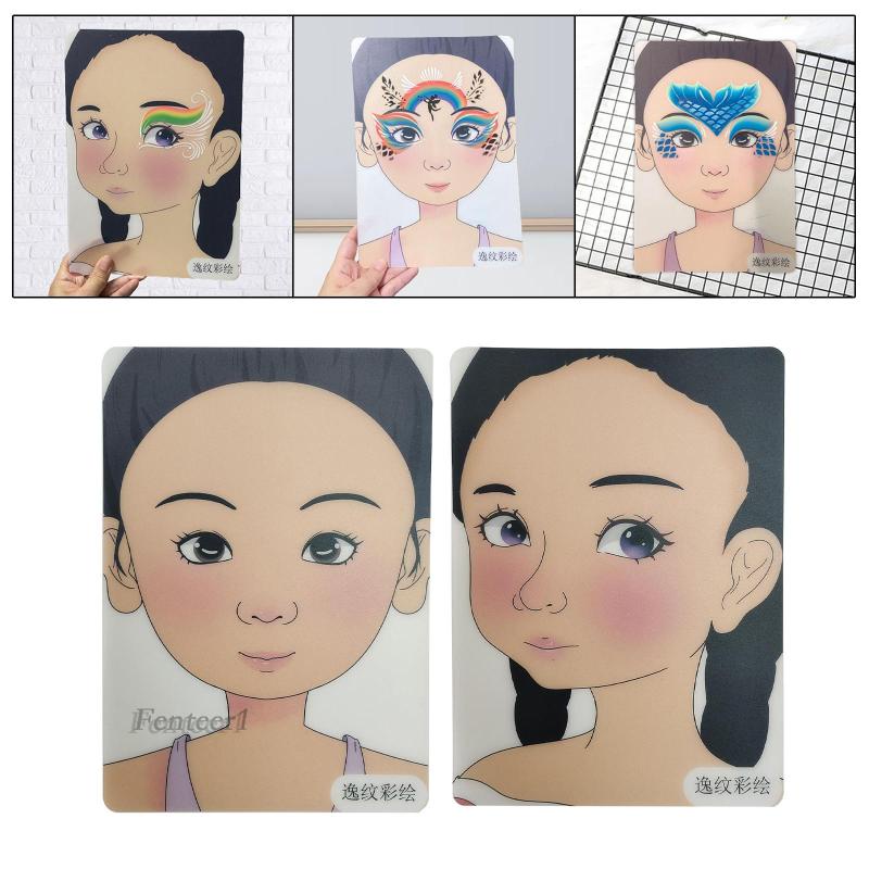 [Fenteer1] Khuôn Tập Vẽ Trang Điểm Tiện Lợi Dành Cho Trẻ Em