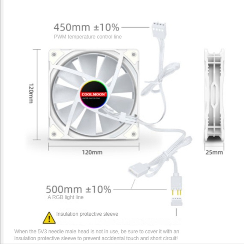 Quạt Tản Nhiệt Làm Mát Có Thể Điều Chỉnh Đồng Bộ RGB Dành Cho PC ARGB