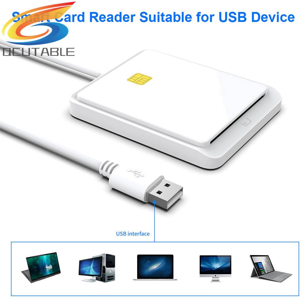 Đầu Đọc Thẻ Thông Minh USB 2.0 Cho Dac IC ID Bank SIM Card Windows 7 8 10 Vista
