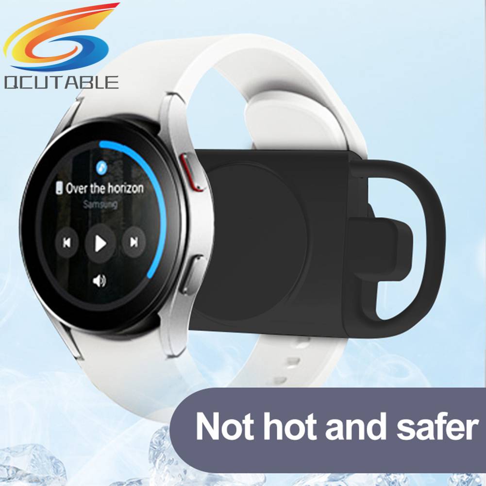 Đế Sạc Không Dây USB Có Nam Châm Cho Samsung Galaxy Watch3 / 4 Active1 / 2 Đen