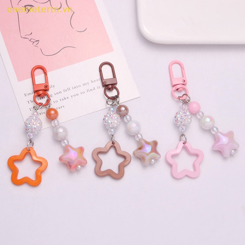 Móc Khóa Thủ Công Hình Ngôi Sao Màu Gradient Thời Trang