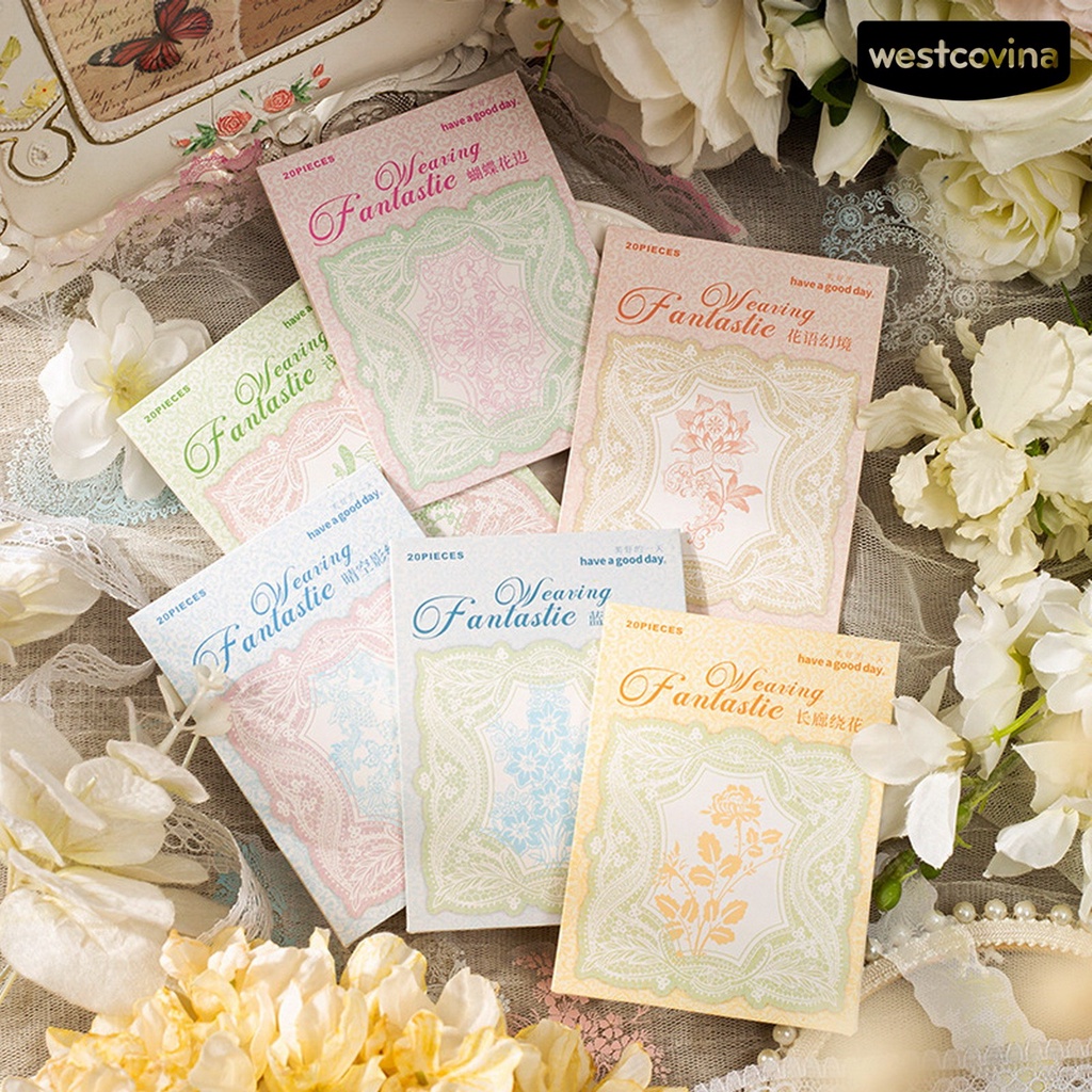 [WSTN]✎Bộ 20 Miếng Dán Trang Trí Sổ Tay Màu Sắc Gradient Xinh Xắn