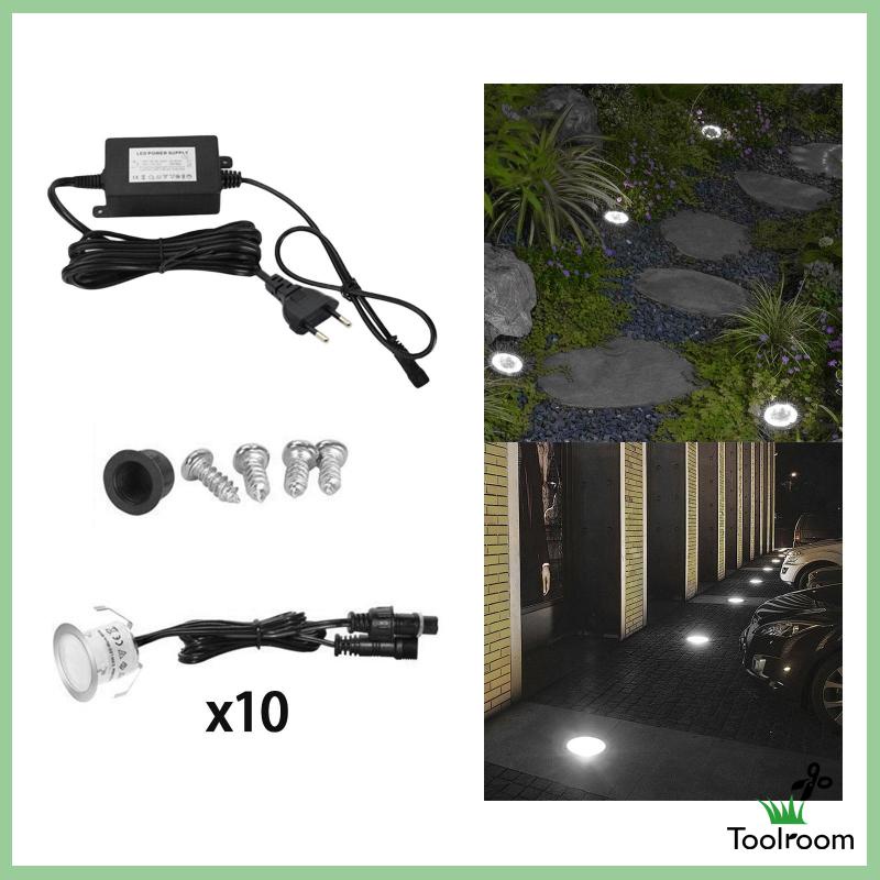 Set 10 Đèn LED IP67 Chống Thấm Nước Trang Trí Sân Vườn