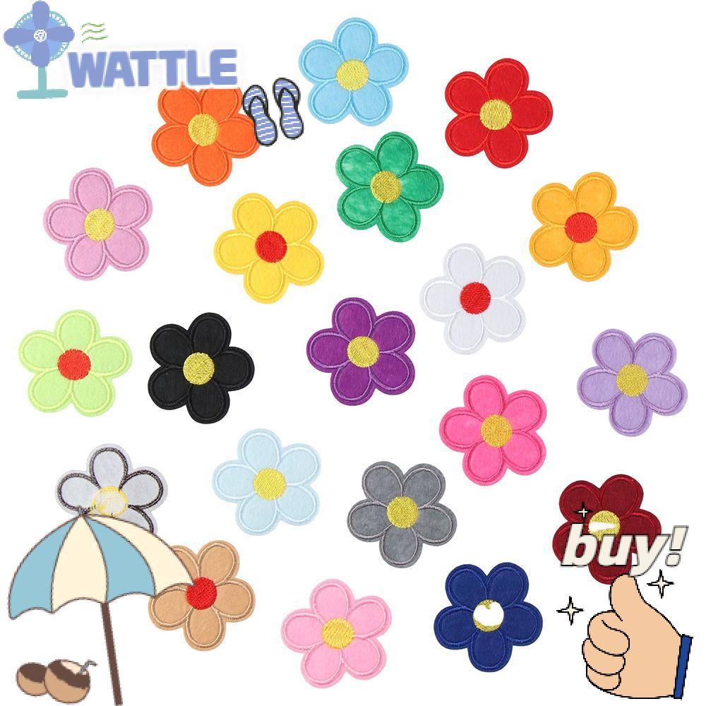 WTTLE Phụ Kiện Trang Trí Hình Hoa Hướng Dương Miếng Vá Quần Áo Hình Hoa Nhiều Màu Sắc