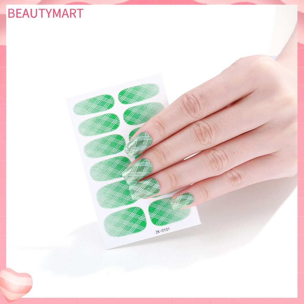 1 Bộ Miếng Dán Trang Trí Móng Tay Siêu Mỏng Chống Thấm Nước Dễ Sử Dụng