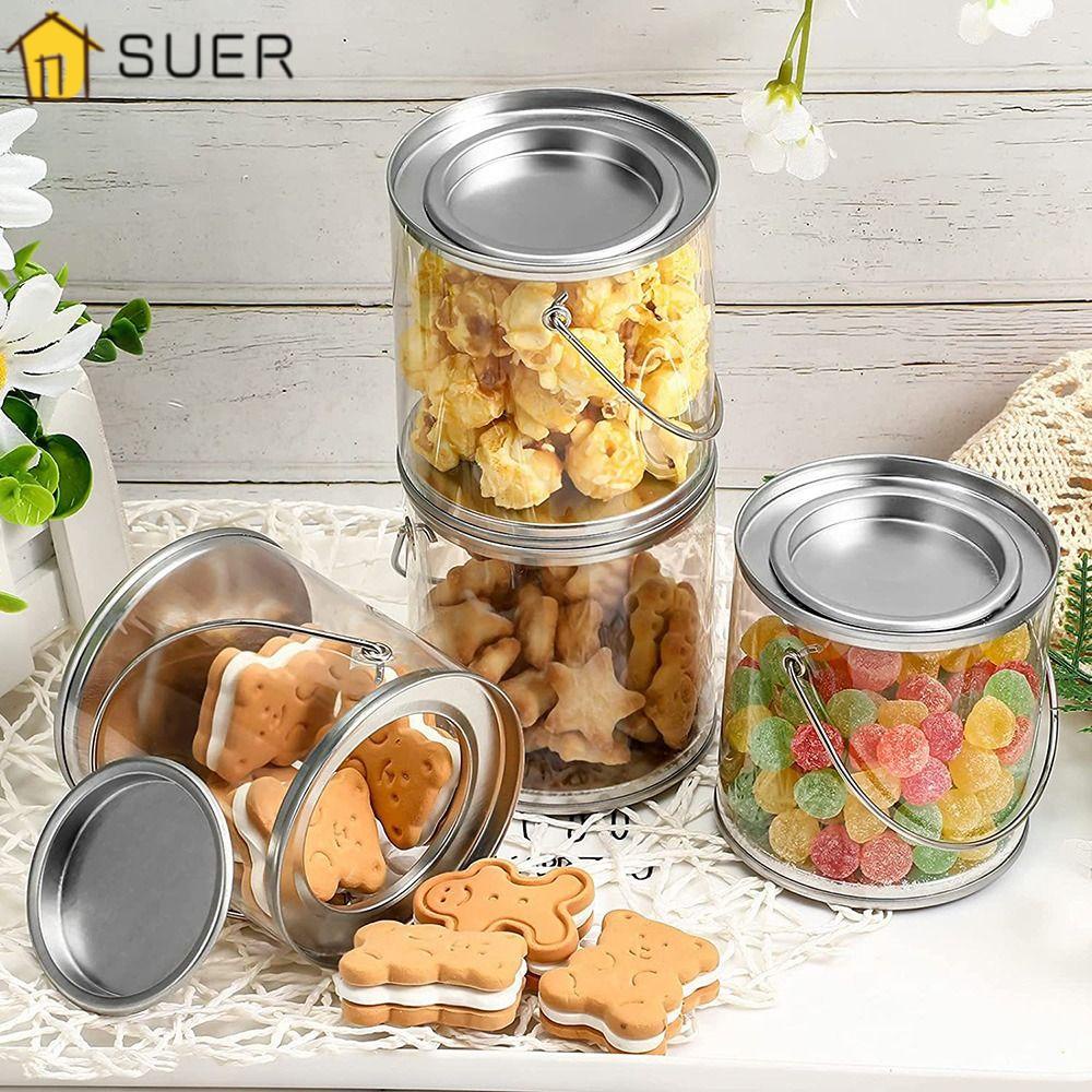 Set 12 Xô Đựng Kẹo Trong Suốt Có Nắp Mini Trang Trí Nhà Ở