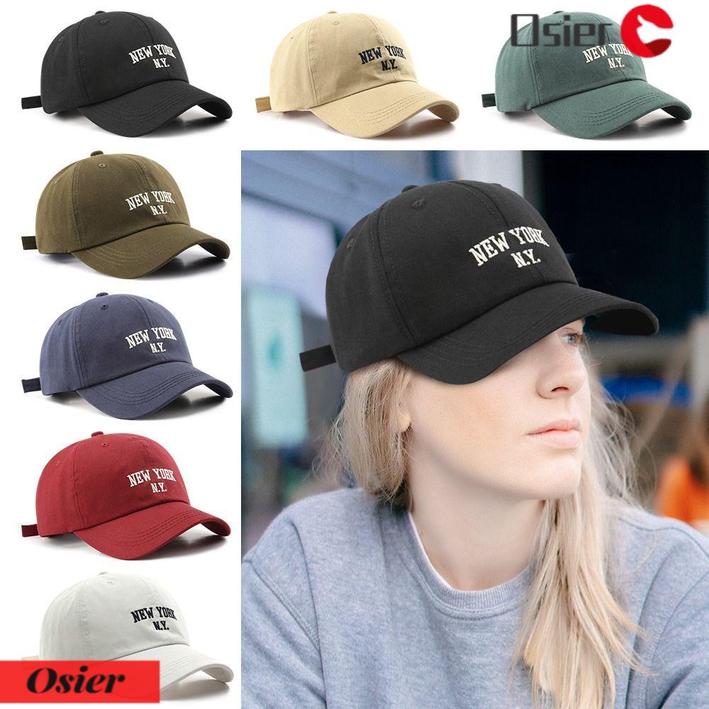 OSIER1 Mũ Lưỡi Trai Unisex Thêu Chữ Phong Cách Retro
