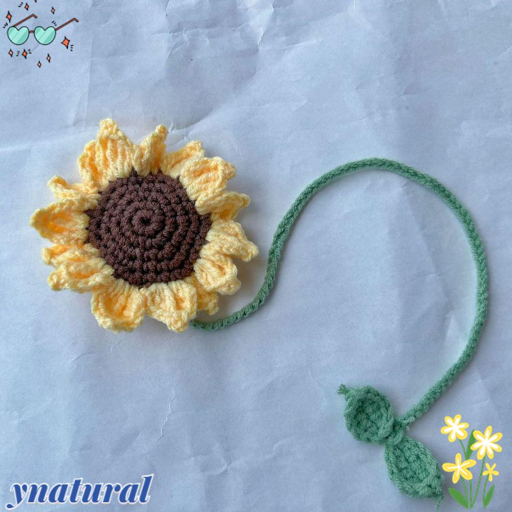 Bộ 2 Kẹp Sách Hình Hoa Hướng Dương Dệt Kim Độc Đáo