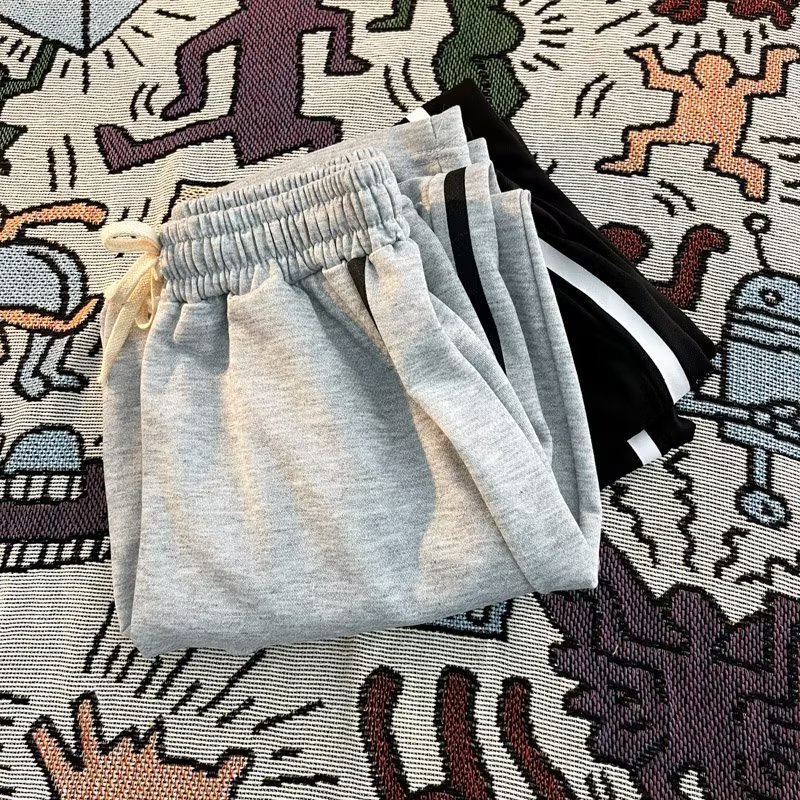 Quần Thể Thao Ống Rộng Phong Cách Hong Kong Thời Trang Xuân Thu Cho Nam