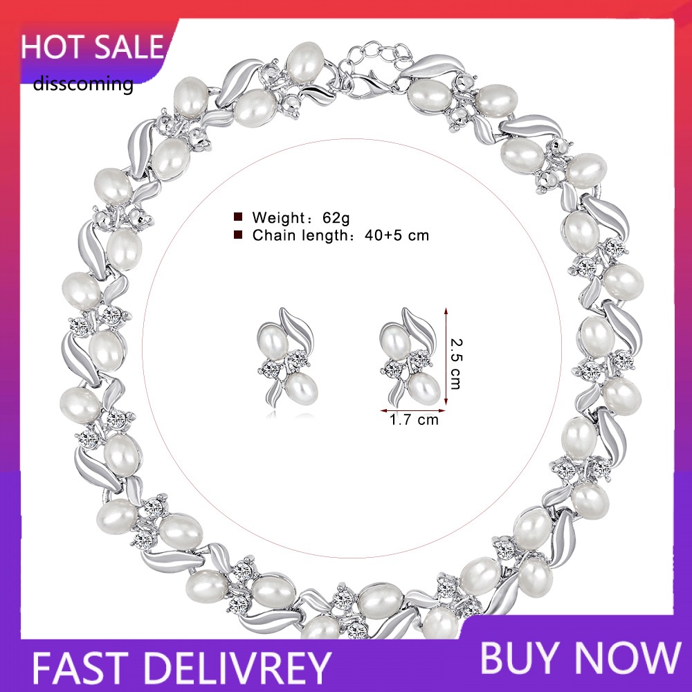 Áo Thun Tay Ngắn In Hình Thời Trang Cho Nữ| Bộ Vòng cổ + Bông Tai Đính Đá &amp; Ngọc Trai Thời Trang Sang Trọng Cho Nữ