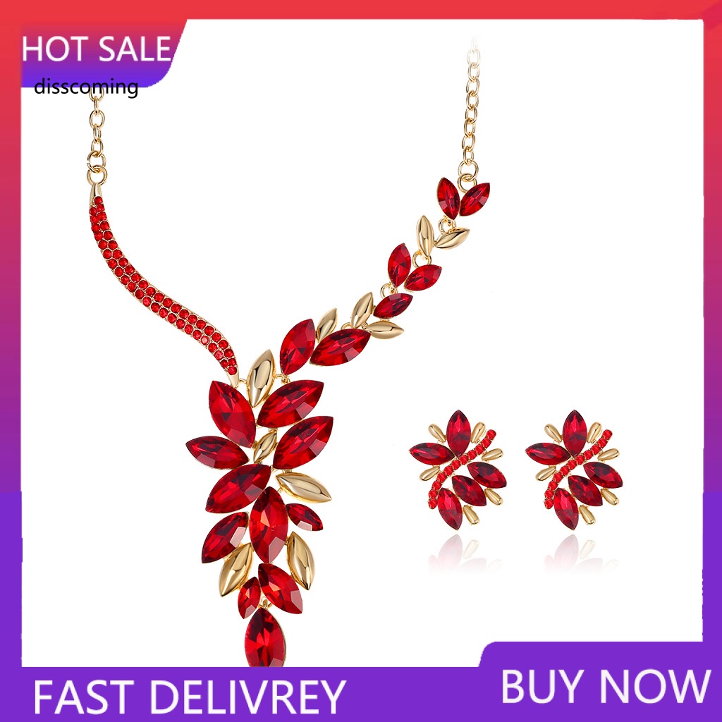 Áo Thun Tay Ngắn In Chữ SL| Bộ Vòng cổ + Bông Tai HìNh ChiếC Lá ĐíNh Đá Sang TrọNg