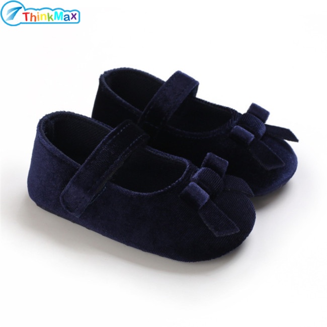 Thinkmax 1 Đôi Giày Công Chúa Đế Mềm Thắt Nơ Cho Bé Gái Từ 0-18 Tháng Tuổi