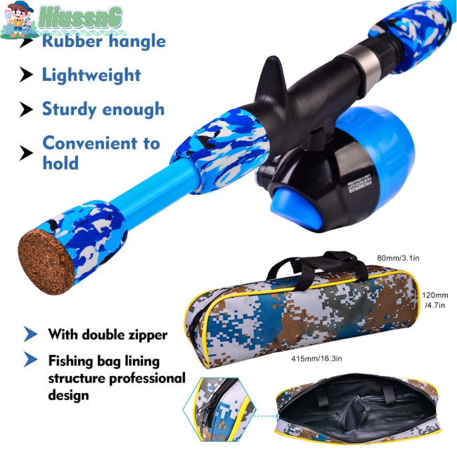 Cần Câu Cá Gấp Gọn Kèm Túi Đựng Cho Bé