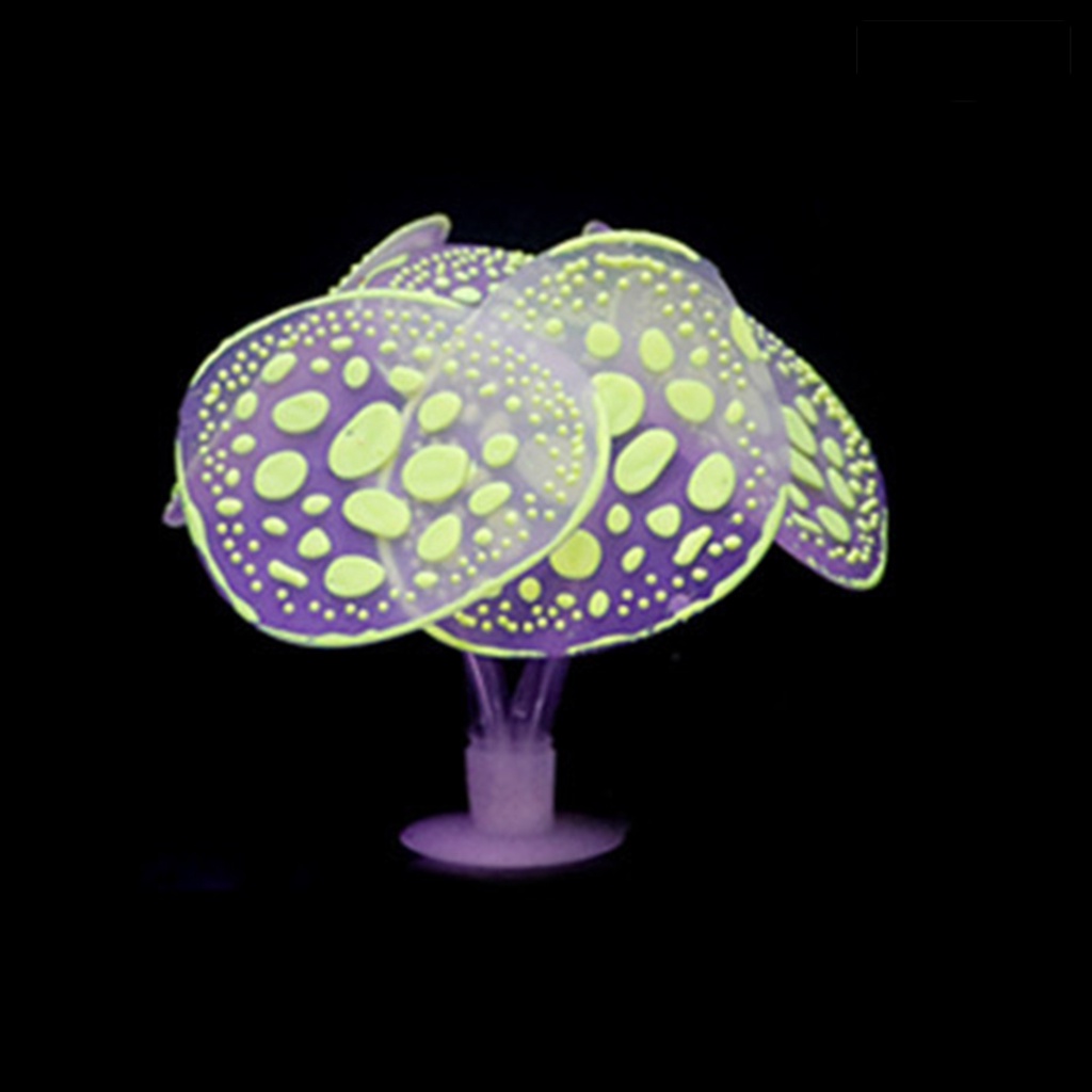 [COD]♞San Hô Silicone Màu Dạ Quang Dùng Trang Trí Bể Cá