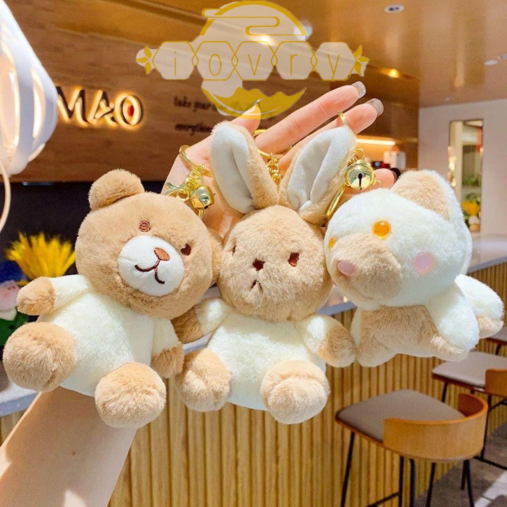 IVORY Móc Khóa Hình Gấu Nhồi Bông Dễ Thương