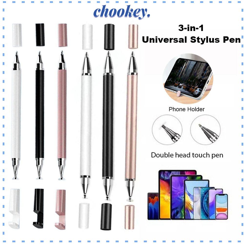 CHOOKEY Set 4 Bút Cảm Ứng 3 Trong 1 / 2 Trong 1 Đa Năng Dành Cho Máy Tính Bảng / Điện Thoại Di Động