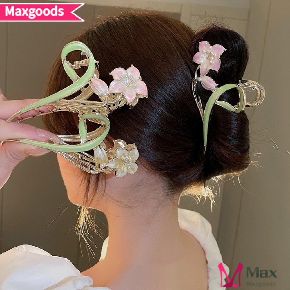 MAXG Kẹp Tóc Hình Hoa Bằng Hợp Kim Thời Trang Mùa Hè Cho Nữ